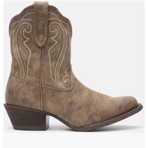 Durango Distressed Shortie Western Boot Brown Leather